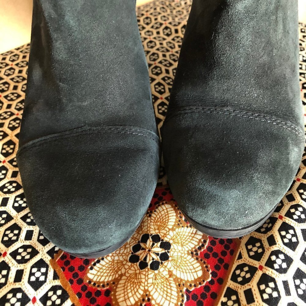 Lucky Brand LAUREEN blk suede leather boots 8M/38 - Picture 3 of 6